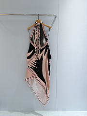 Pucci Natural Silk-Twill Halterneck Midi Dress - 3