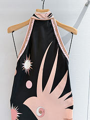 Pucci Natural Silk-Twill Halterneck Midi Dress - 2