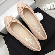 Chanel Interlocking CC Logo Pink Calfskin Leather Flats - 2