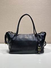 Prada Ouvert large leather tote bag black 32x18.5x13cm - 1