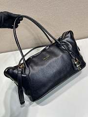 Prada Ouvert large leather tote bag black 32x18.5x13cm - 3
