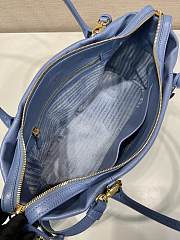 Prada Ouvert large leather tote bag blue 32x18.5x13cm - 2