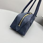 Alaïa Le Teckel Medium Bag In Nubuck blue 32x13x10cm - 5