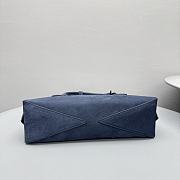 Alaïa Le Teckel Medium Bag In Nubuck blue 32x13x10cm - 4