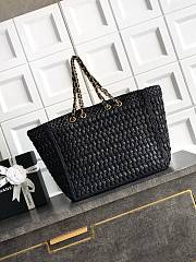 Chanel Shopping Bag Raffia Effect Weaving 35x29x15cm - 4
