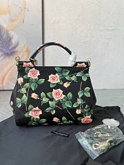 Dolce & Gabbana Sicily Floral-printed Shoulder Bag 25x12x22cm - 1