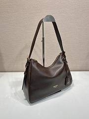Prada Aimée leather shoulder bag brown 31x23.5x11cm - 4