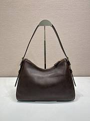 Prada Aimée leather shoulder bag brown 31x23.5x11cm - 3