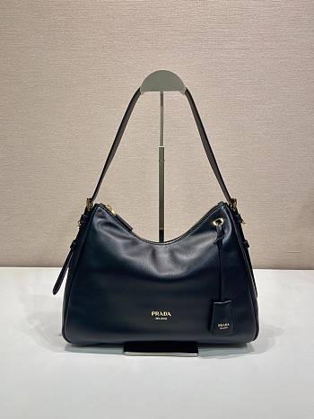 Prada Aimée leather shoulder bag black 31x23.5x11cm