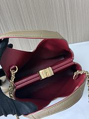 Chanel Small Shopping Bag Lambskin Gold Green 23x23x7cm - 3