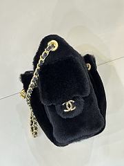 Chanel 25 Mini Handbag Pony Hair Black 22x20x12.5cm - 6