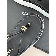 Chanel Black Mini CC Logo Platform Thong Slide Sandals - 4