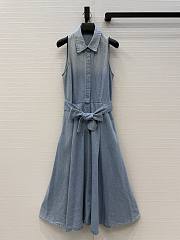 Ralph Lauren Blue Peyten Cotton Denim Day Dress - 1