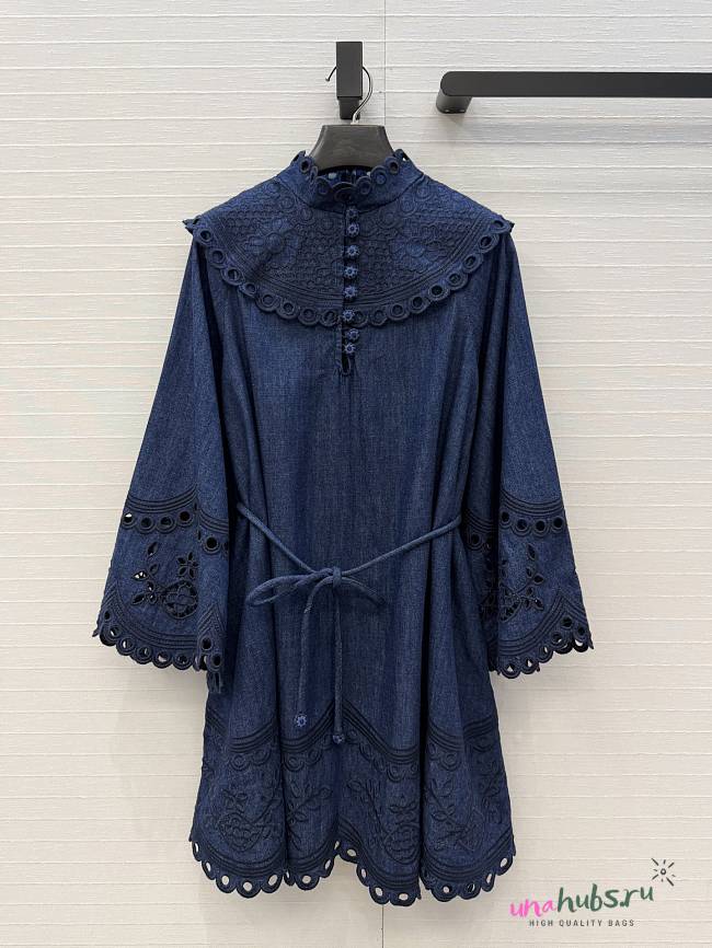 Zimmermann broderie-anglaise belted dress - 1