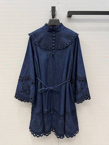 Zimmermann broderie-anglaise belted dress