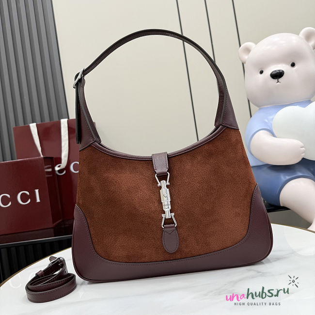 Gucci Jackie 1961 medium shoulder bag soft suede 31.5x22x4.5cm - 1