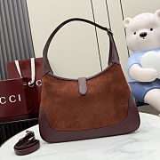 Gucci Jackie 1961 medium shoulder bag soft suede 31.5x22x4.5cm - 3