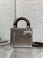 Dior Mini Lady Bag Silver Bow 17cm - 1