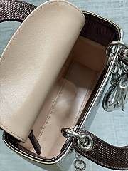 Dior Mini Lady Bag Silver Bow 17cm - 5