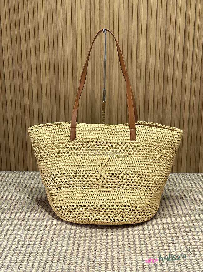 YSL Panier medium in raffia 29-52x29x29cm - 1