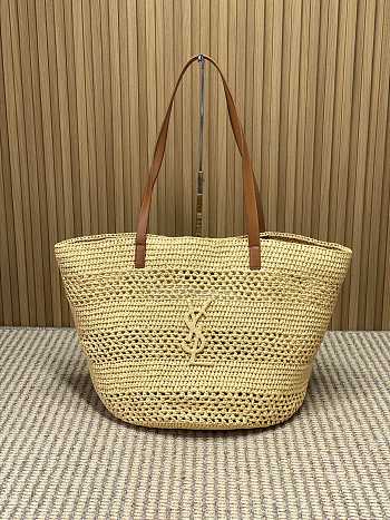 YSL Panier medium in raffia 29-52x29x29cm