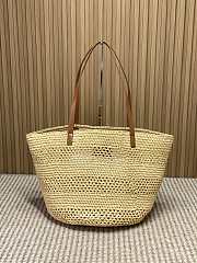 YSL Panier medium in raffia 29-52x29x29cm - 4