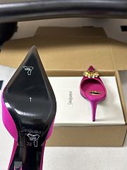 YSL Cosmo mules in satin crepe and crystals 9.5cm - 4