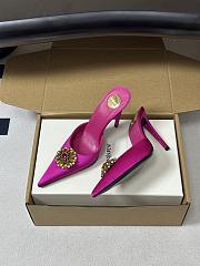 YSL Cosmo mules in satin crepe and crystals 9.5cm - 3