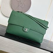 Chanel 26S Flap Bag MAXI Silver Green 39cm - 1