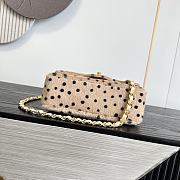 Chanel Flap Bag Light Beige Calf Hair Gold 20cm - 5