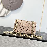 Chanel Flap Bag Light Beige Calf Hair Gold 20cm - 3