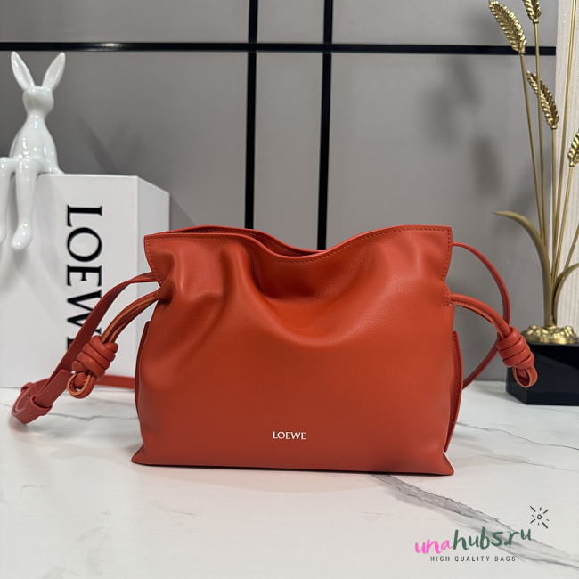 Loewe Orange leather flamenco clutch bag 23.5x18x9cmn - 1