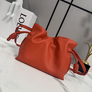 Loewe Orange leather flamenco clutch bag 23.5x18x9cmn - 3