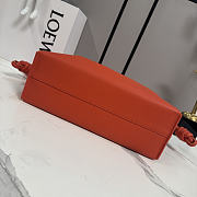 Loewe medium orange leather flamenco clutch bag 30x24.5x10cm - 5