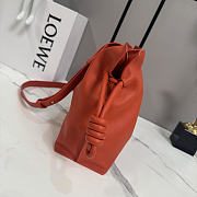Loewe medium orange leather flamenco clutch bag 30x24.5x10cm - 4