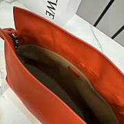 Loewe medium orange leather flamenco clutch bag 30x24.5x10cm - 2
