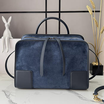 Loewe Large Amazona 180 bag in suede 34.5x27x14cm