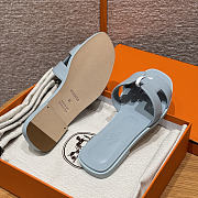 Hermes Oran Glacier Blue Slides - 3