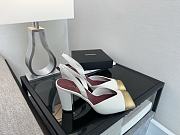 Chanel Slingback White Gold Heel 9cm - 3