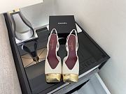 Chanel Slingback White Gold Heel 9cm - 2