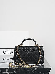 Chanel Handle Bag Black Caviar 20x13x9cm - 4