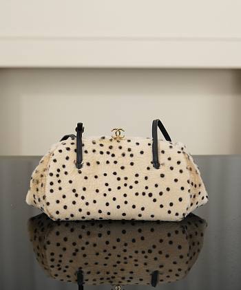 Chanel Pony Hair Cheetah Print Pretty CC Clutch 29.5x13x20cm