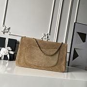 Chanel 26S Flap Bag MAXI suede brown 39cm - 2