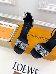 Louis Vuitton Gala Platform Sandal Black Satin 10cm - 4