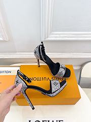 Louis Vuitton Gala Platform Sandal Black Satin 10cm - 3