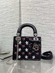 Dior Dioramour Mini Lady Bag with Chain black 17cm - 1