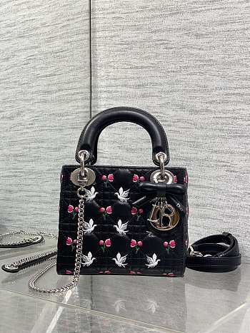 Dior Dioramour Mini Lady Bag with Chain black 17cm