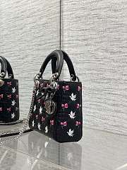 Dior Dioramour Mini Lady Bag with Chain black 17cm - 2