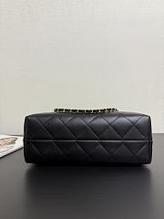 Chanel Small Coco Base Hobo Bag Beige Canvas and Black 35x24x12cm - 4