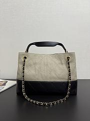 Chanel Small Coco Base Hobo Bag Beige Canvas and Black 35x24x12cm - 2